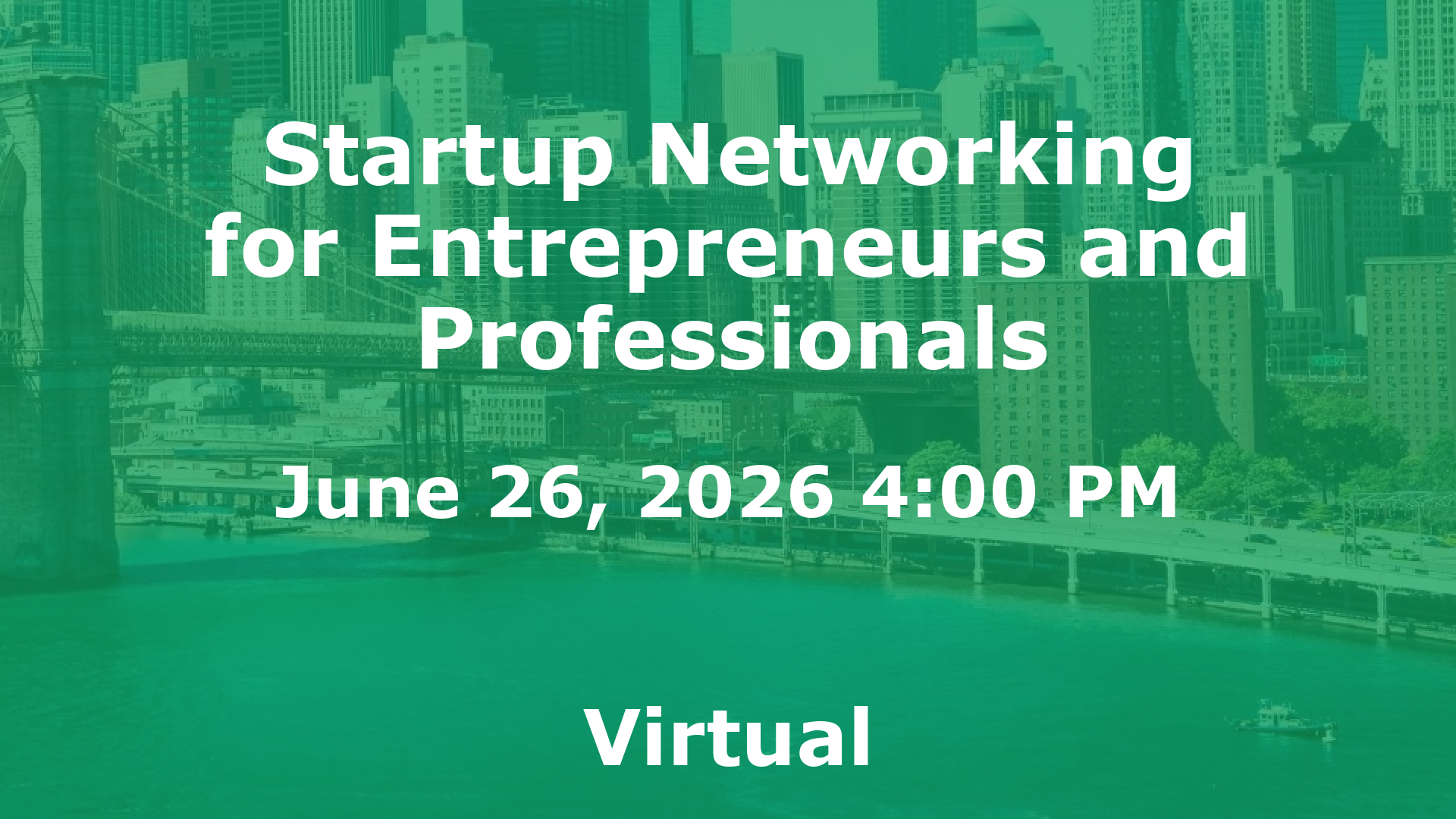 Startup Networking for Entrepreneurs and Professionals event image